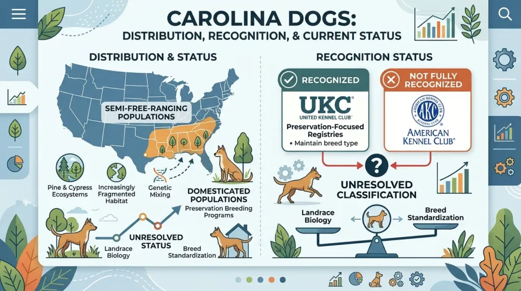 Carolina Dogs: Distribution
