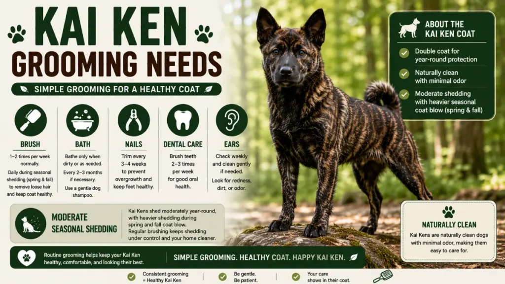 Kai Ken dog breed characteristics and origin infographic