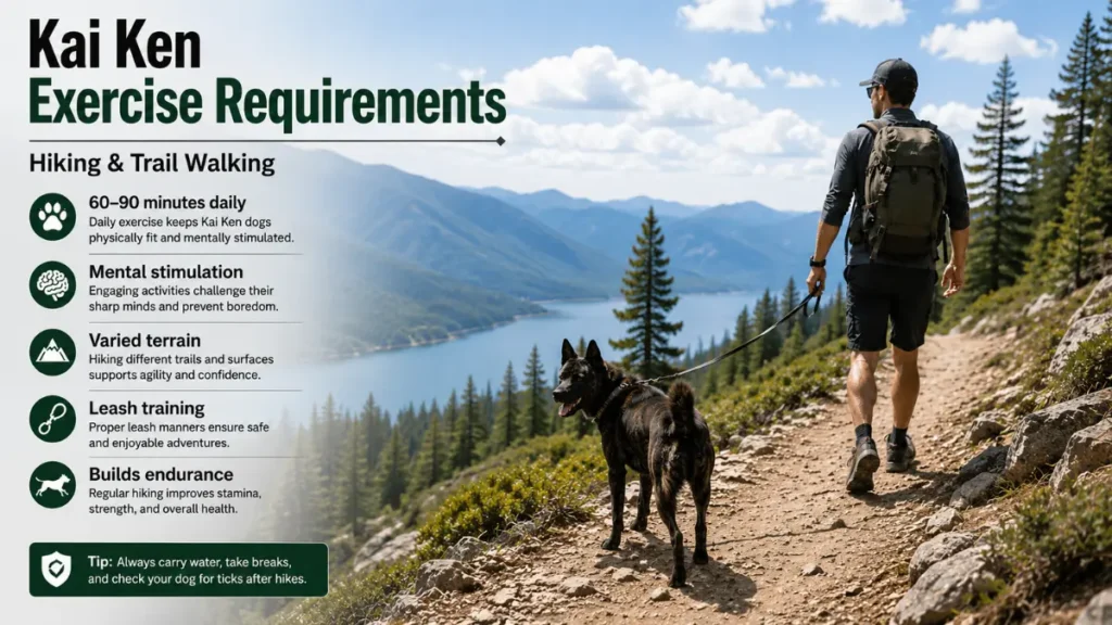 Kai Ken hiking or trail walking