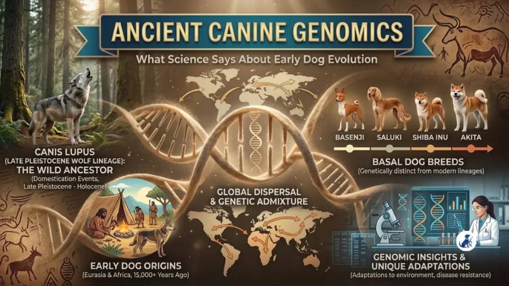 ancient dog breeds genetics infographic