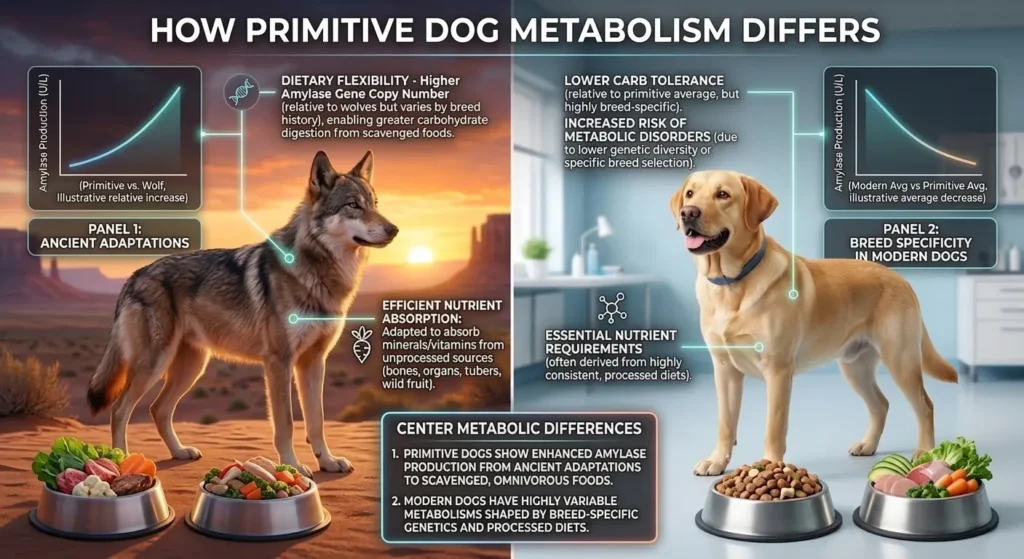 How Primitive Dog Metabolism Often Differs